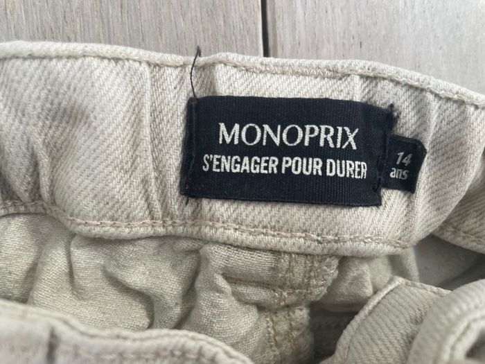 Jean beige fille Monoprix 12 ans - photo numéro 2