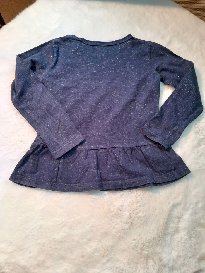 Tee-shirt Fille GÉMO Kids avec Volant et Cœur Pailleté (4 Ans - photo numéro 2