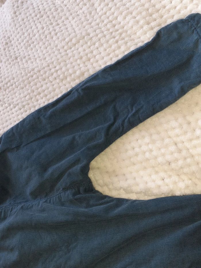 Pantalon velours doublé coloris pétrole - photo numéro 6