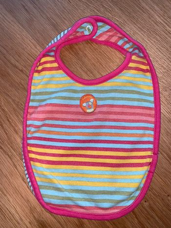 Bavoir bébé catimini  Multicolore à rayures réversible