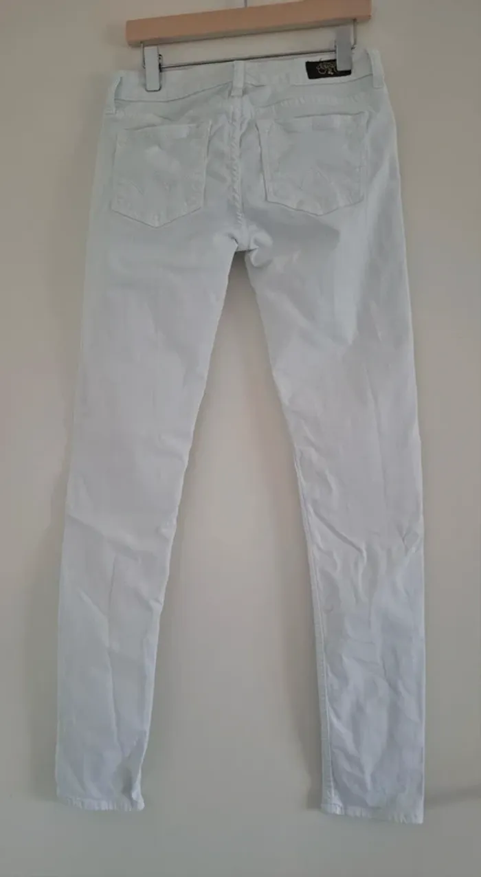Pantalon slim blanc Le Temps des Cerises 🍒 - photo numéro 2