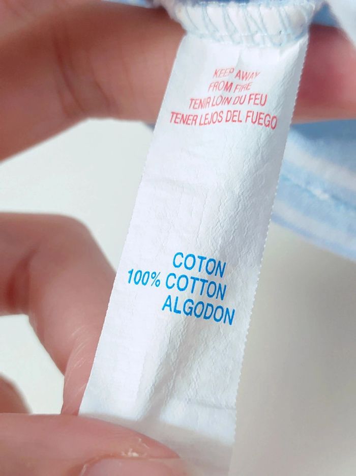 Tee-shirt bleu blanc rayé marinière / Sergent Major - 1 mois - photo numéro 5