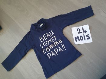 Maillot t-shirt Sous pull 24mois garçon