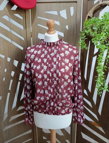 Blouse manches longues bordeaux M&G Monogram taille S