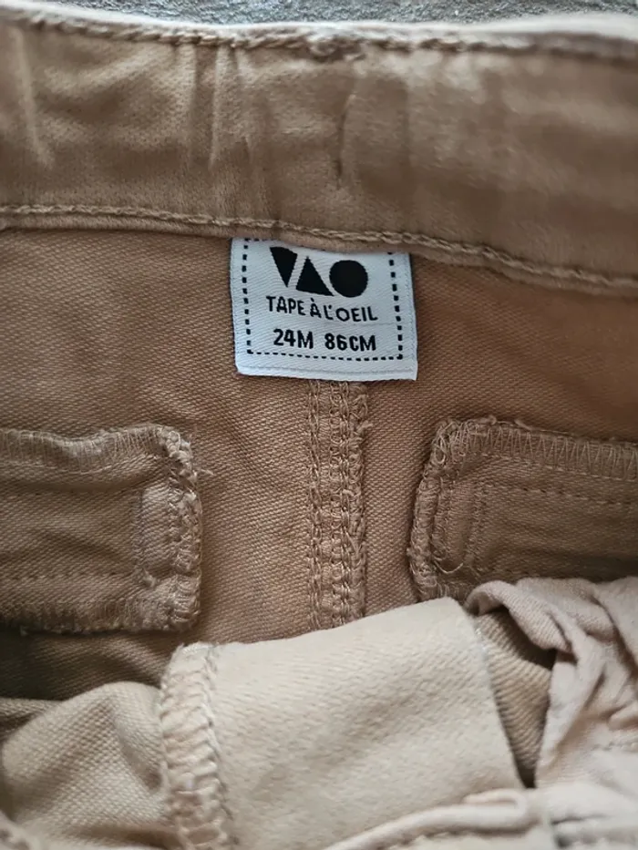 Pantalon chino beige - Tape à l'œil - 24 mois/86 cm - photo numéro 2