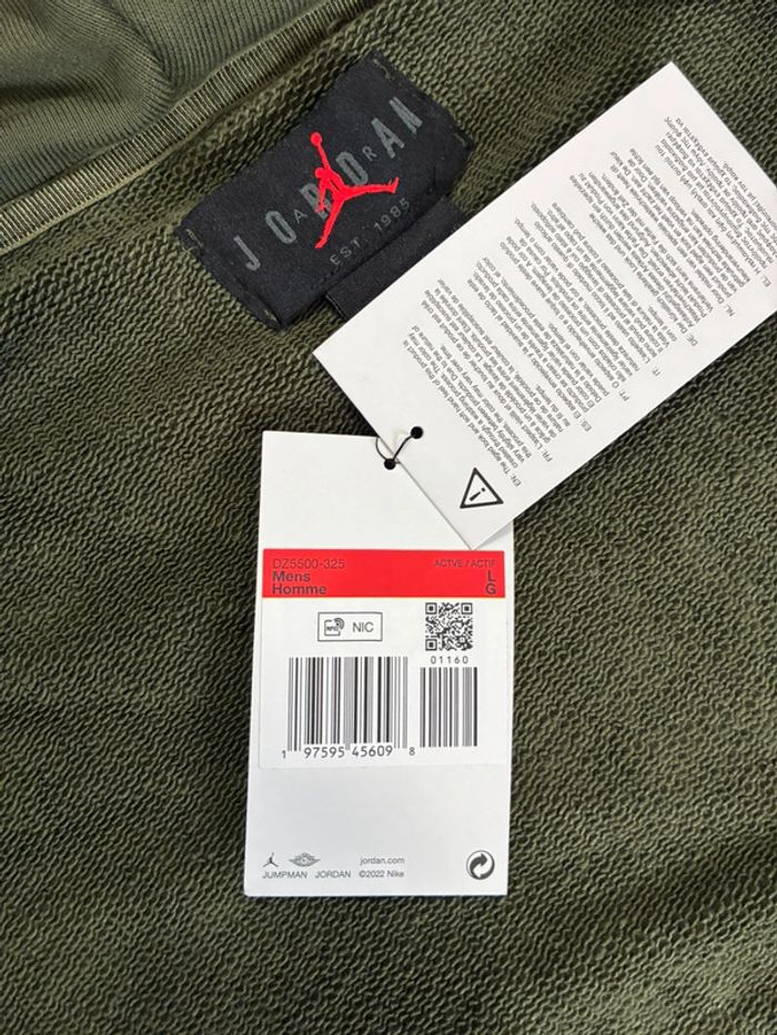 Full zip sweat Jordan Nike Travis Scott kaki vert taille L neuf avec étiquette - photo numéro 12