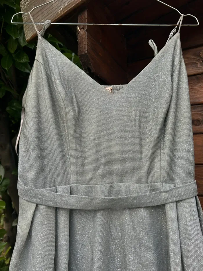 Robe de cérémonie longue grise à paillete M 38 - photo numéro 4