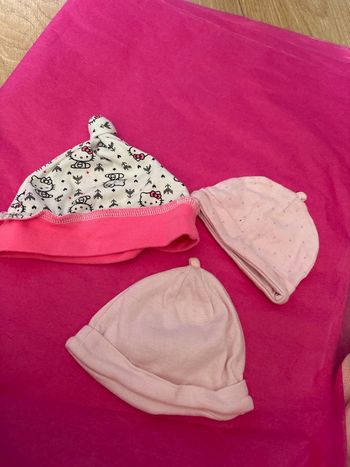 Lot 3 bonnet bébé