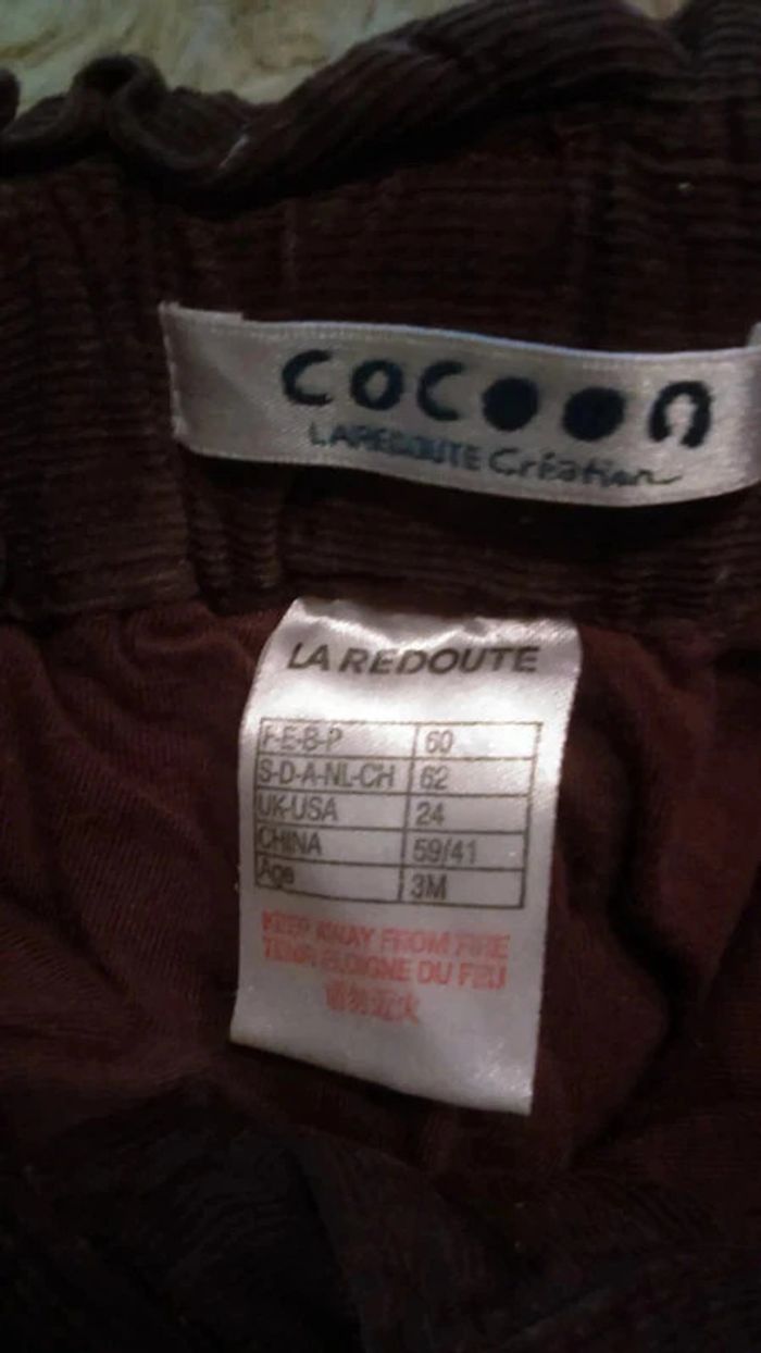 Pantalon, fille, hiver, violet 3 mois ou 60 cm - Cocoon -2 vêtements achetés le 3ème offer - photo numéro 7