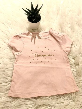 t shirt rose 6 mois