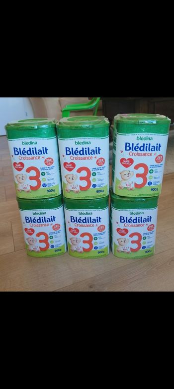 6 boîtes de lait Bledilait croissance 3
