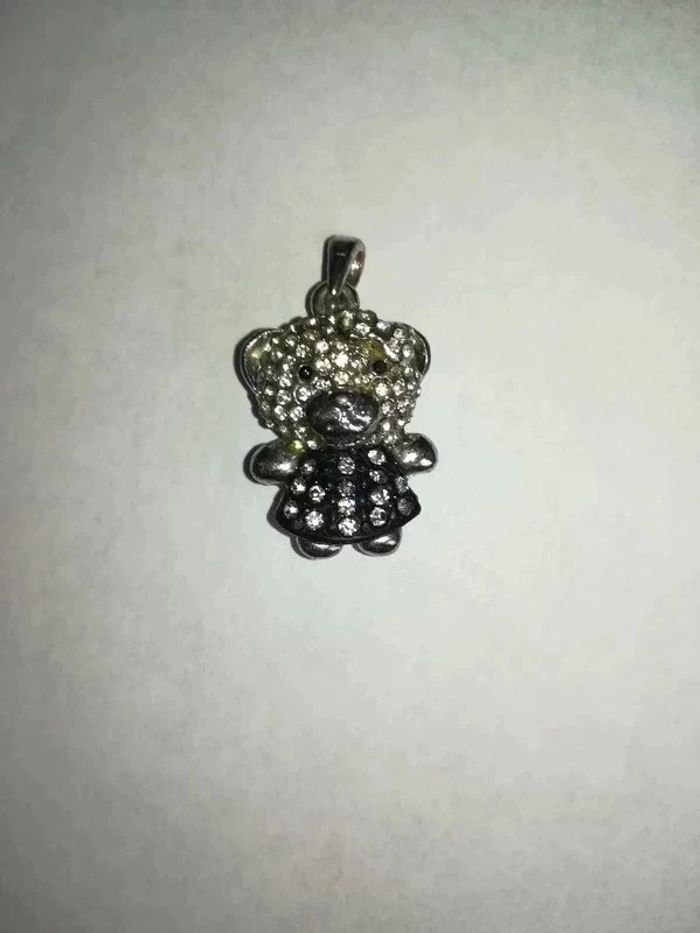 Pendentif oursone à strass - photo numéro 2