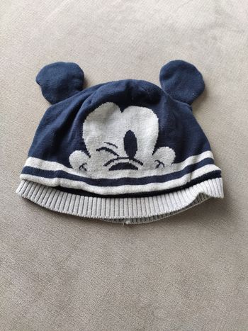 Bonnet bleu Mickey 3 ans