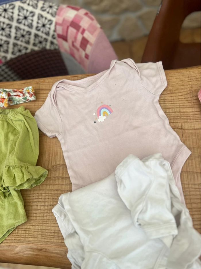 Lot vêtements 6 9 mois été fille robe barboteuses gilet sergent major pyjama Jacadi - photo numéro 11