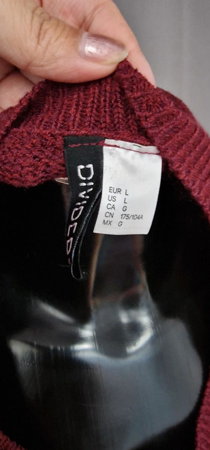 Pull bordeaux - photo numéro 3