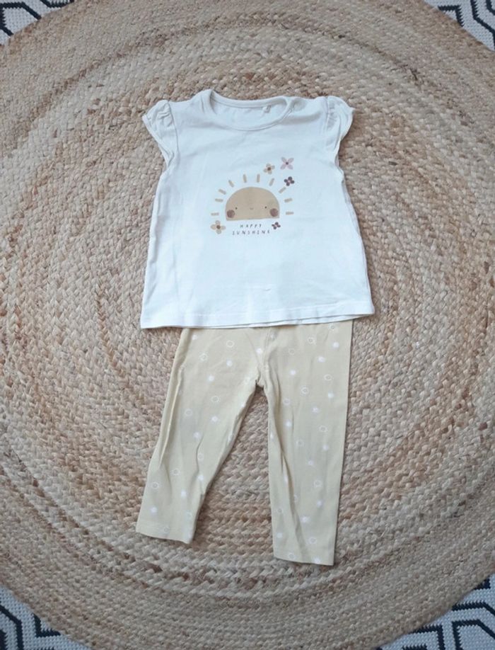 Tenue tee-shirt et legging 9/12 mois