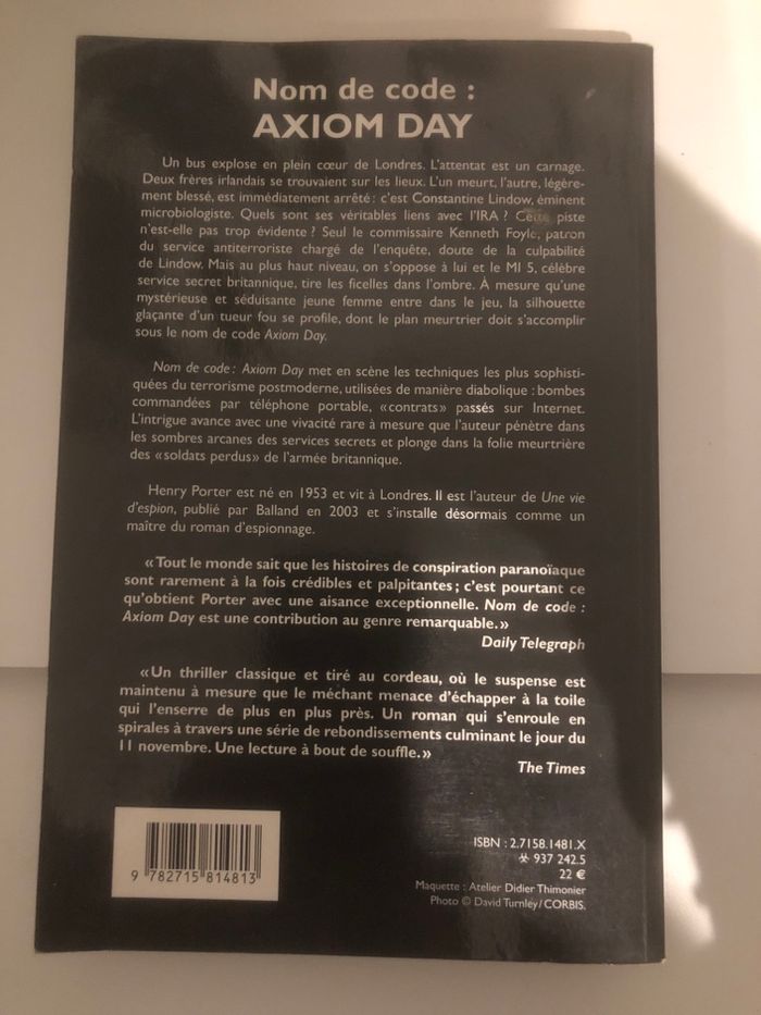 Nom de code - Axiom day - Henry Porter - photo numéro 2