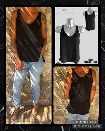 🖤 Débardeur noir fluide H&M – Taille 36 SOLDÉ -70% 🖤