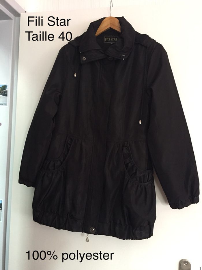 Manteau noir Fili Star Taille 40 neuf