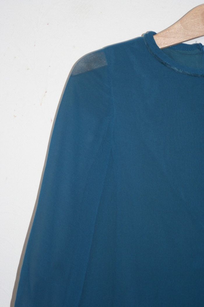 Robe bleue avec voilage ZY taille 3/4 ans - photo numéro 2