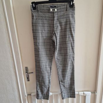 Pantalon vichy chiné quadrillé taille S