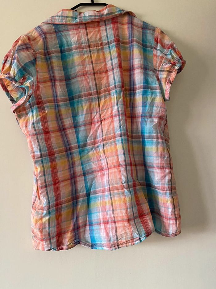 Chemise à carreaux multicolores Okay Taille 38 - photo numéro 2
