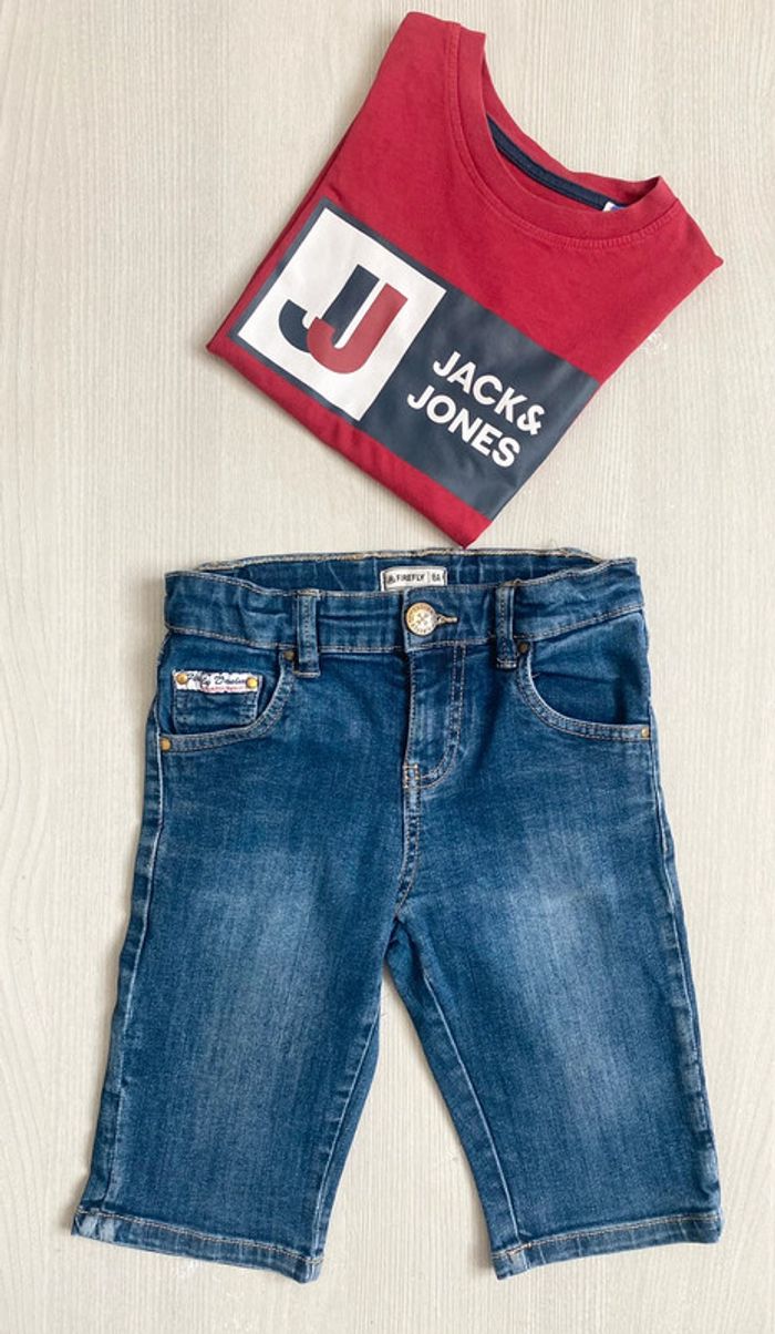 Ensemble d’été / T-shirt manches courtes / Short jean / Taille 8 ans - photo numéro 5