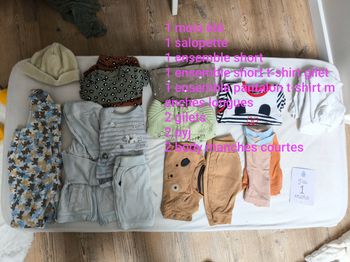 Lot vêtements bébé garçon 1 mois été