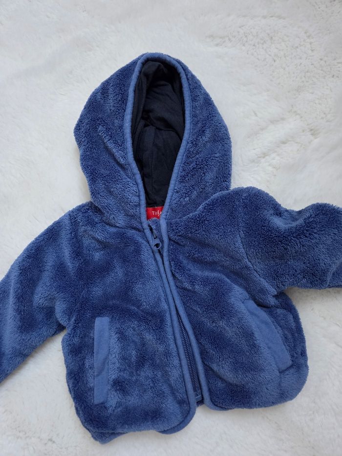 Gilet chaud bleu tisaia 3mois - photo numéro 2