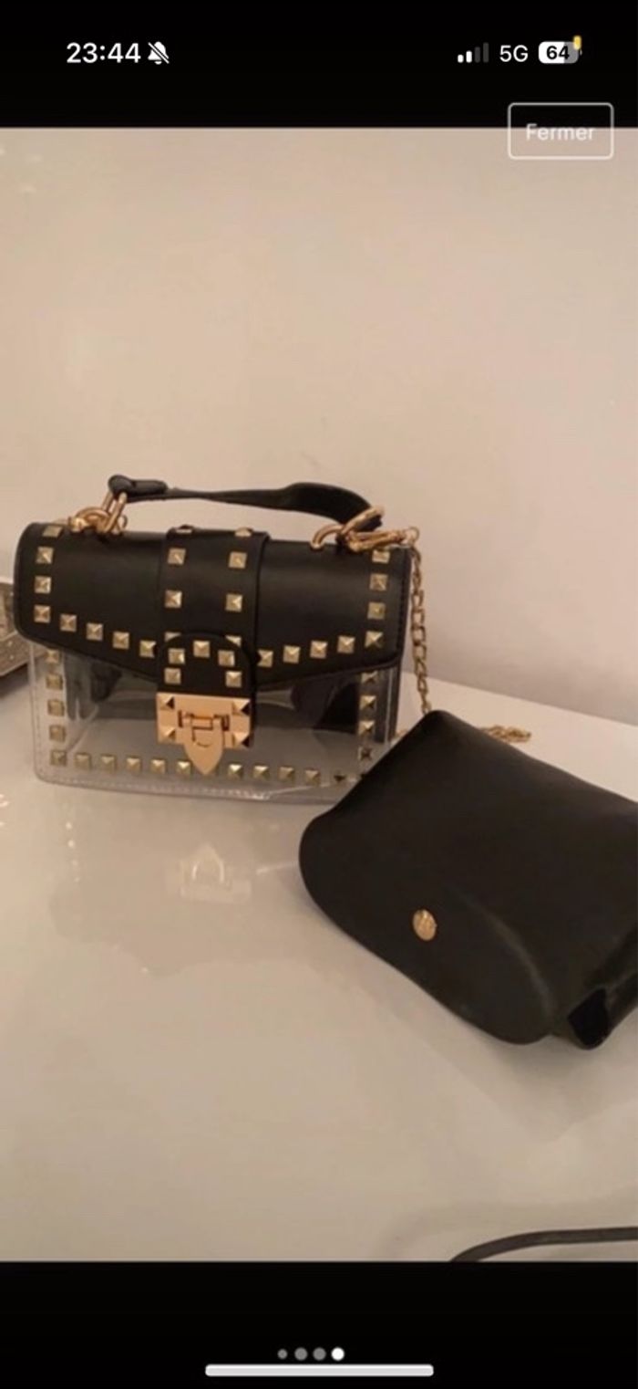 Sac à main/bandoulière  clouté neuf - photo numéro 3