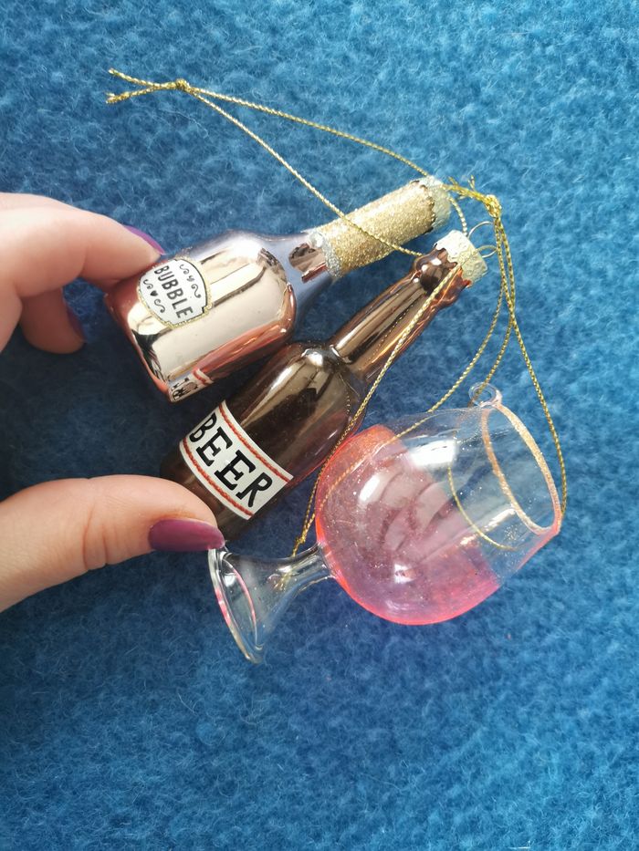 Décorations de Noel en verre thème apéro - photo numéro 2