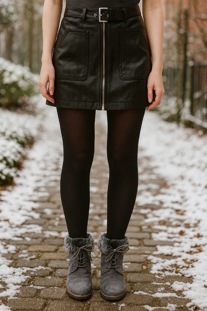 Bottines d’hiver en suédine grise – Taille 38 - photo numéro 5