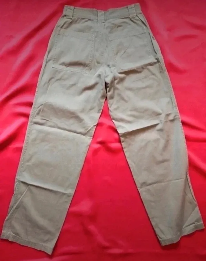Pantalon kaki jambe large type cargo buggy - photo numéro 2
