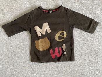 TEE shirt marron manches longues 1 mois