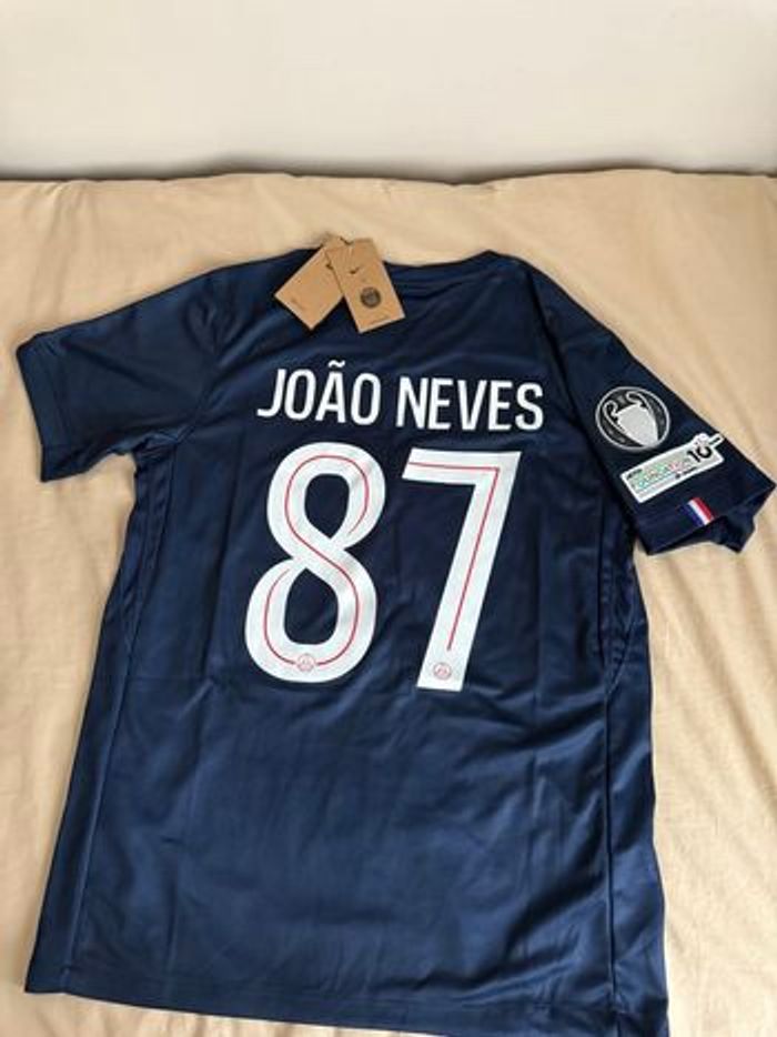 Maillot PSG 2025/2026 João Neves Badge UEFA Taille M - photo numéro 2