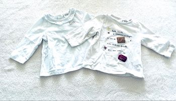 Lot de 2 tee-shirts manches longues « tape à l’œil » 9 mois