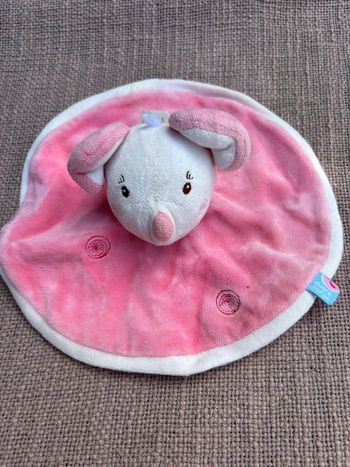 Doudou rond souris rose Sucre d’orge