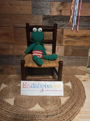 Peluche crochet grenouille Kermit tbe