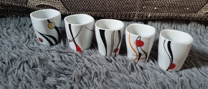Ensemble de 5 tasses à café Folliet - photo numéro 3
