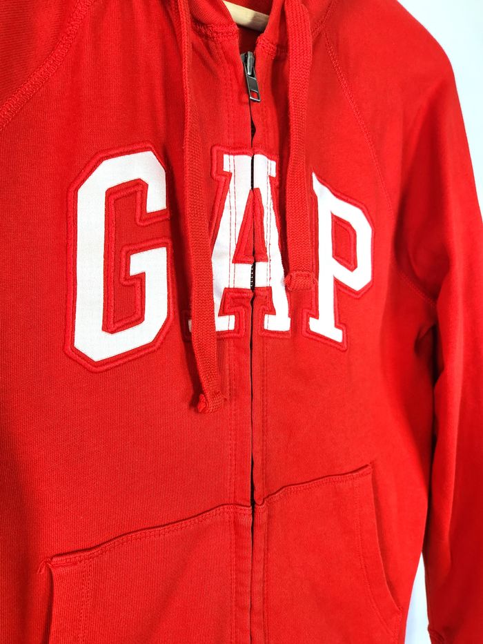 Sweat à Capuche Zippé GAP Rouge - Taille S Très bon état - photo numéro 3