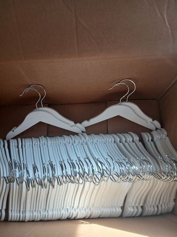 Lot 120 cintres blanc enfant taille 25cm qualité professionnelle