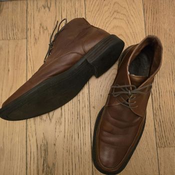 Bottines à lacets en cuir