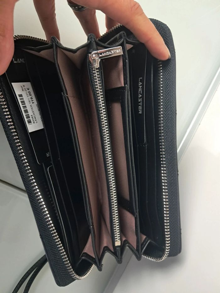 Lancaster portefeuille en cuir avec dragone noir neuf - photo numéro 6