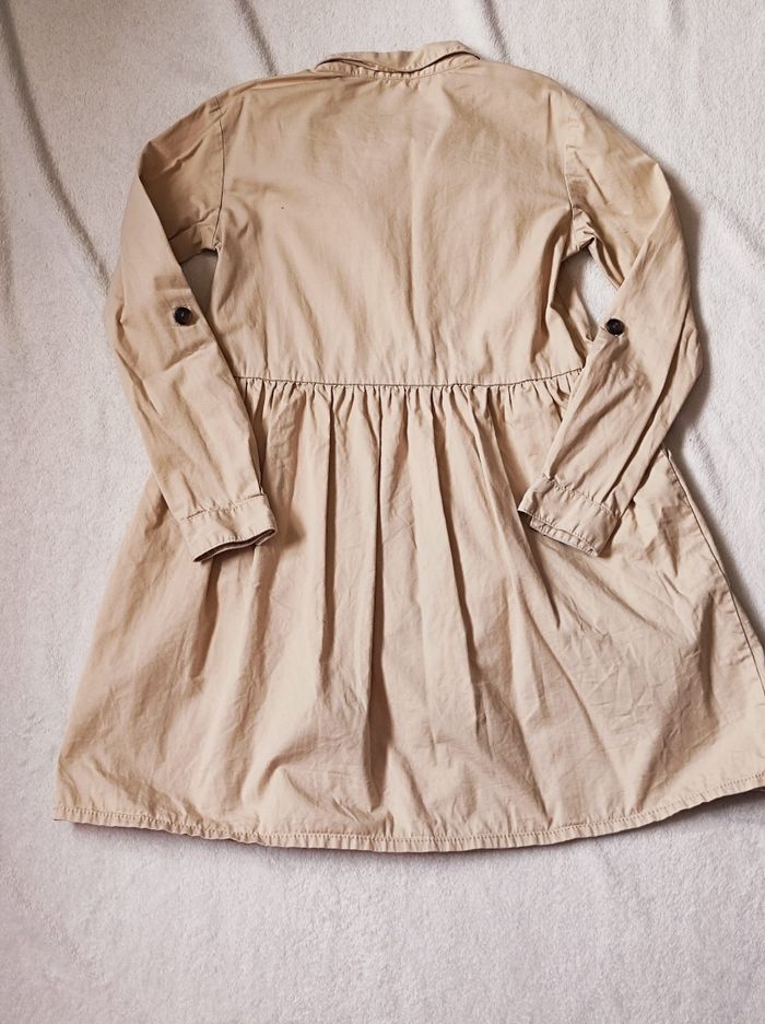 Robe chemise beige en coton 8-9ans - photo numéro 6