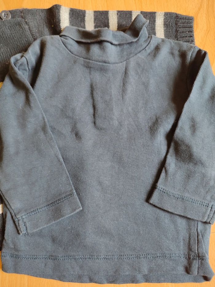 Lot salopette Sergent Major + pull Bout'chou + t-shirt manches longues et col roulé Kitchoun - photo numéro 7