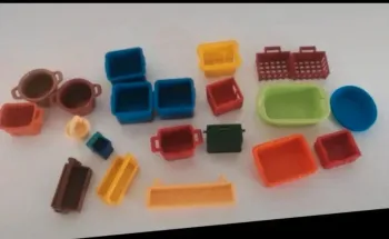 Lot playmobil panier bassine caisse jardinière etc