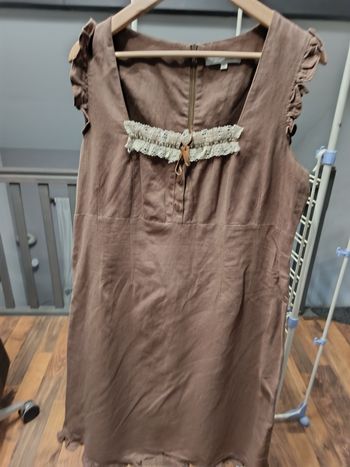 Robe brune sans manches taille 46 (5)