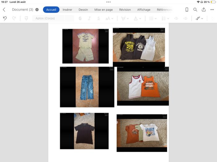 Lot de vêtements taille 8 ans