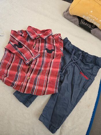 Ensemble chemise pantalon mickey
