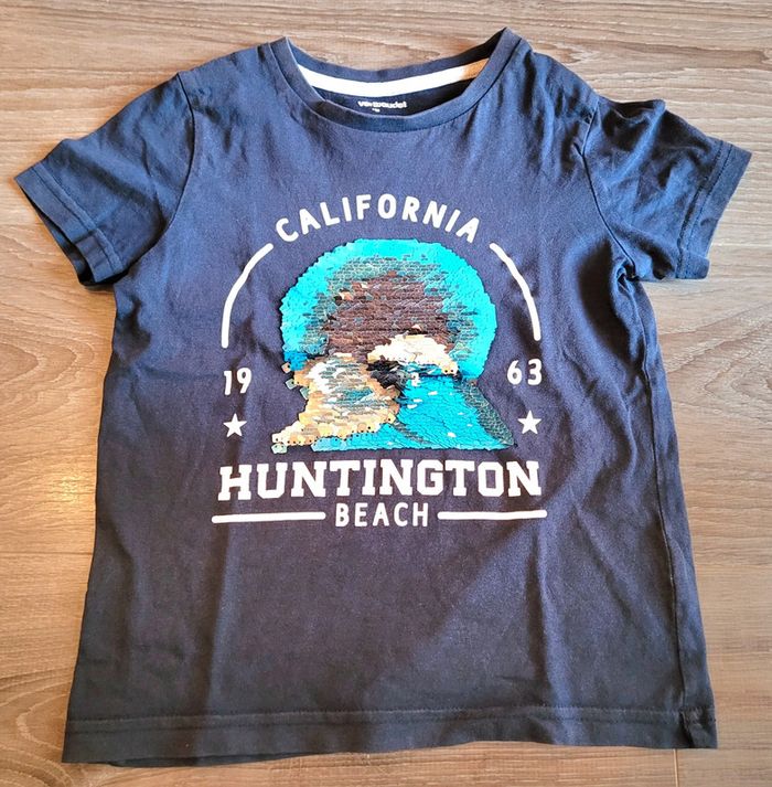 Tee-shirt bleu MC Vert Baudet 6 ans